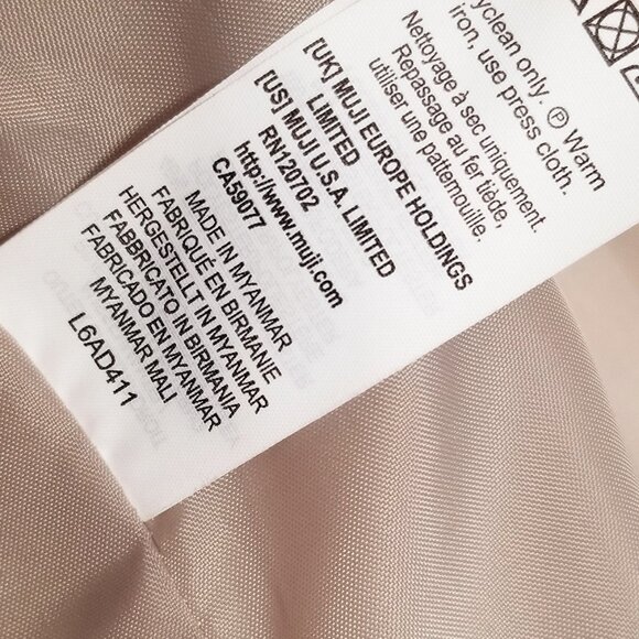 MUJI Wool Blend Toggle Button Hooded Duffel Jacket Preppy Academia Y2K Rare XS - Picture 7 of 16